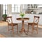 International Concepts Round 30 in Rd Ped Gathering Ht Table, 2 X-Back Stools, Distressed Oak, 30 in W, 30 in L, 35.1 in H K42-30RT-6B-S6132-2 - alternate 1
